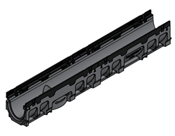 Betonrinne BG-Filcoten Pro V 100 ohne Gefälle mit Auslauf